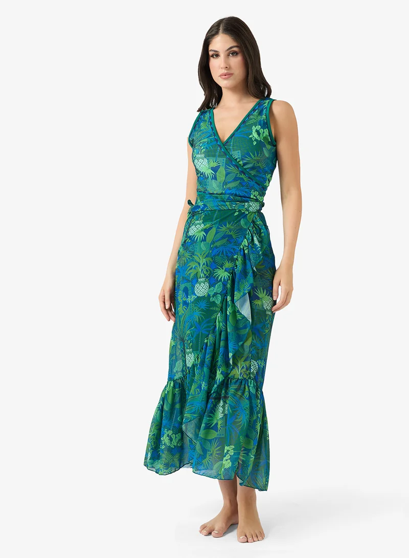 ELLA Printed Swimsuit With Sarong